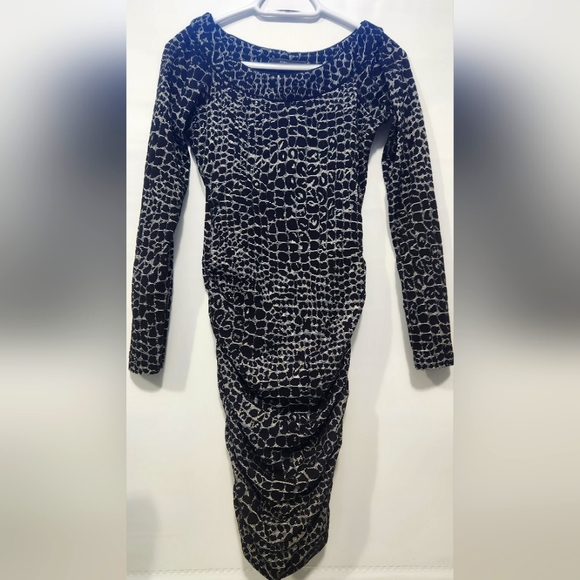 BCBG LeopardLong Sleeve Dress - Picture 1 of 4